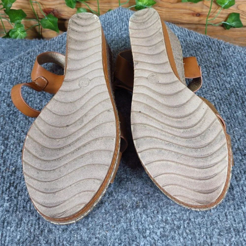 Miss Colomba Capella Women Wedge Sandals Size 36 Summer Platform Brown Strappy